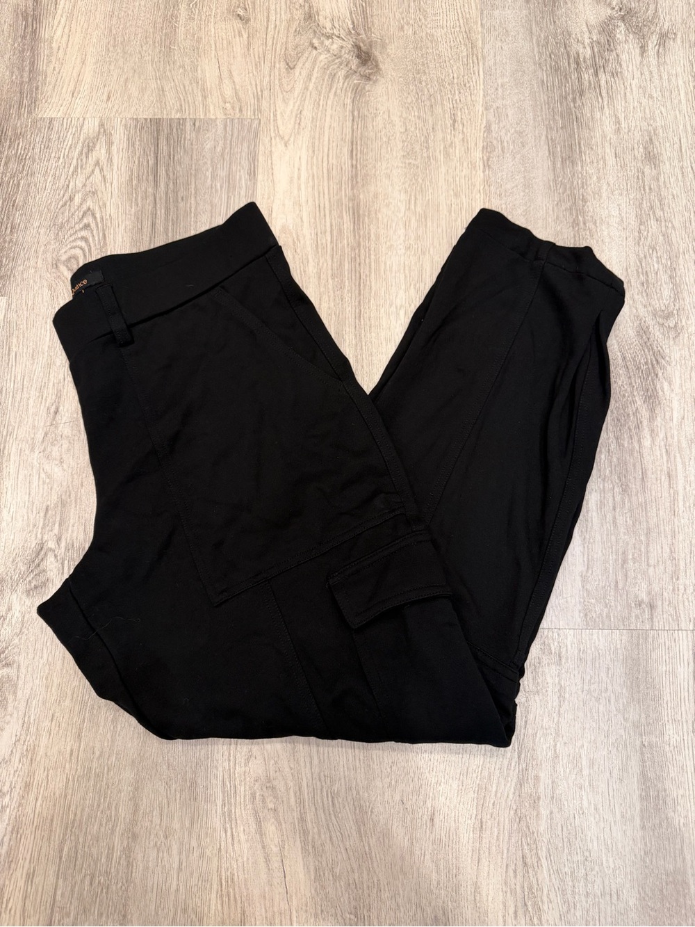Quince Black Cargo Utility Pants Size Medium Stretch